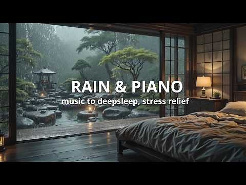 Relaxing Rain Sounds & Piano for Deep Sleep, Meditation, Anxiety and Stress Relief Music