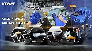 10 Stück Autopflege Set mit 3er Mikrofasertücher, Mikrofaser Waschhandschuh, Detailingbürste Weiche Borsten, 600 GSM Auto Trockentuch zum Kratzfreien Trocknen & Auto Polieren, 40x30cm