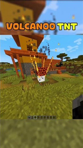 Rainbow TNT Chaos in Minecraft Village #minecraft #shorts