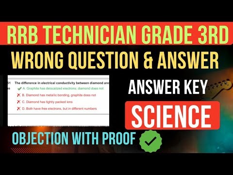 Rrb technician grade 3rd 2025 science wrong question objection with proof #rrb #rrbanswerkey