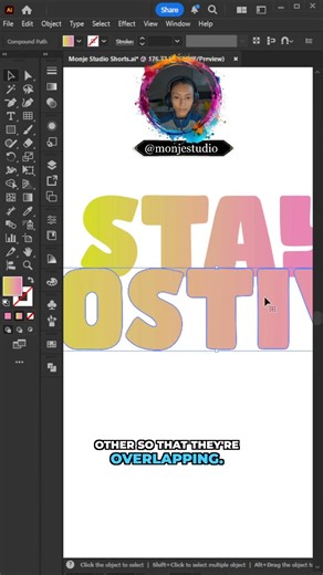 Monje Studio Tutorials: Illustrator Negative Cutout Text | Easy Tutorial