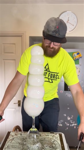 Bubble stacking world record | Kieron The Mighty