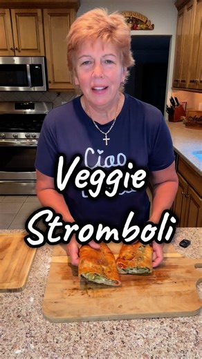 Momma Jackie on Instagram: "Veggie Stromboli #italianfood #italiancooking #italianamerican #Stromboli #vegeterian #homemade #veggies"