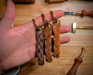 Handcrafted Braided Leather Keychain- Made From the Finest Italian Leather From the Renowned Badalassi Carlo Tannery in Tuscany, Italy - Etsy