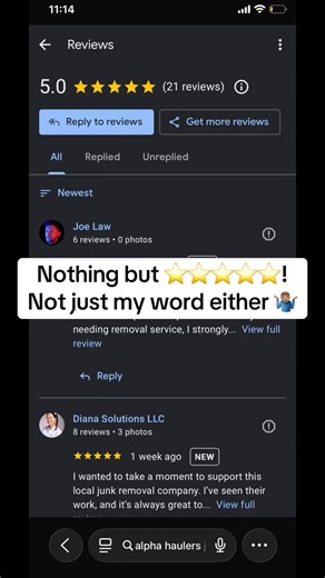 ⭐️👀Proof over Words #5starreview #5starservice #junkremoval #movingservices #fyp #businessowner