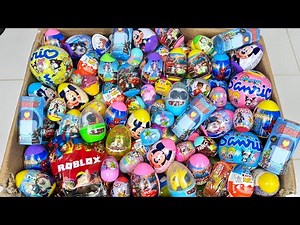 Unpacking So Many Fun Surprise Egg, Jumbo Surprise Ball, Kinder Joy, Blind Box and Put Into The Box