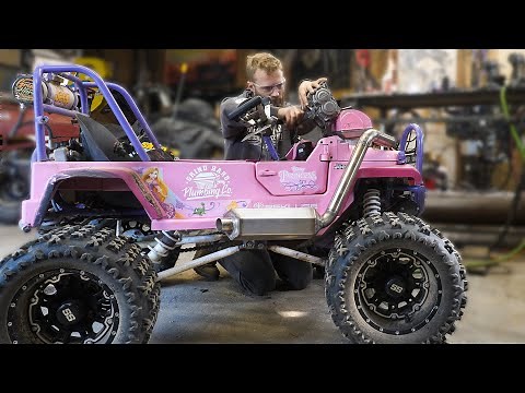 Super Charged Barbie Jeep Makes Boost!