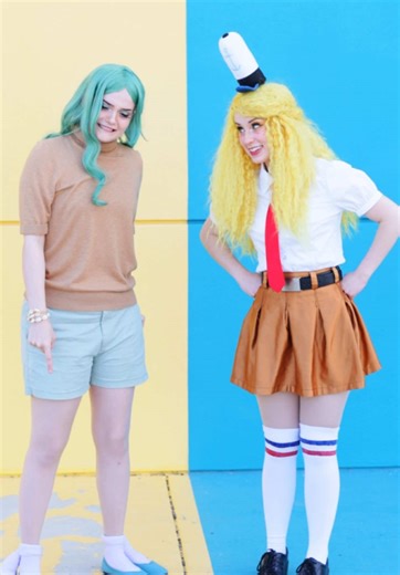 SpongeBob SquarePants Cosplay with Unique Facial Expressions