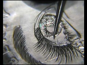Hand Push Bulino Engraving an EYE on a Silver Quarter