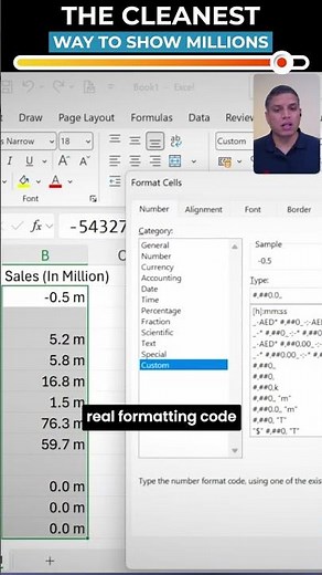The CLEANEST Way to Show Millions in Excel