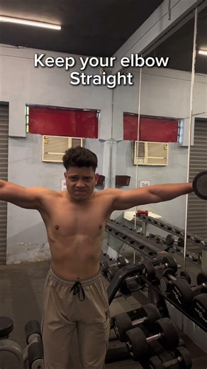 When you do lateral Raises keep up your elbow straight improve your movement