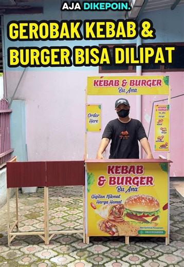 Gerobak kebab dan burger bisa dilipat nih #javabooth #boothlipat #fyp #viral #gerobaklipat