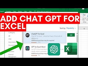 How to add chat GPT to excel | How to use chat GPT in excel
