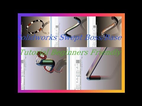 SOLIDWORKS Swept Boss Base Tutorial | Swept Command Bangla.