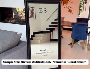 Custom Mirror Decal – Personalised Vinyl Welcome Sign for Weddings, Events & Parties | Easy to Apply, Removable Sticker - Etsy