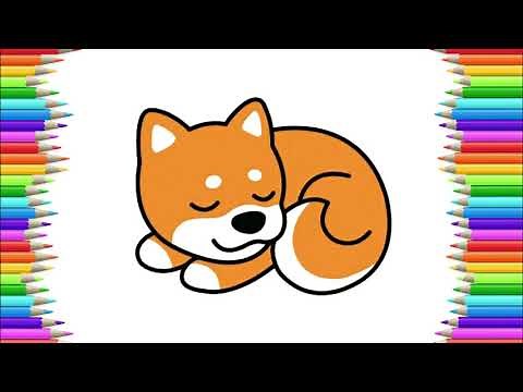How to Draw Cute Sleepy Dog - Animal Easy Drawing Lesson