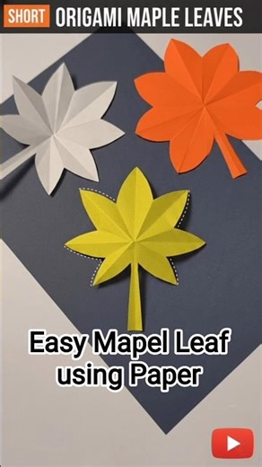How to Make a Maple Leaf Using Paper 🍁 | Easy DIY Craft for Beginners #shorts #mapleleaves