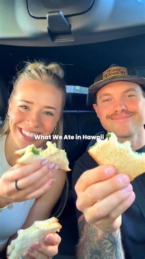 Jeremy Miller on Instagram: "What We Ate in Hawaii 🌭 Bree isn’t very good at sticking to scripts lol"