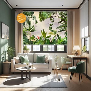 Roller Blinds for Window or Door, Green Consept Window Roller Shades, Printed Roller Blind - Etsy