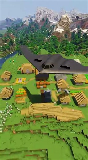 B-2 Stealth Bomber Over Minecraft! ✈️🔥