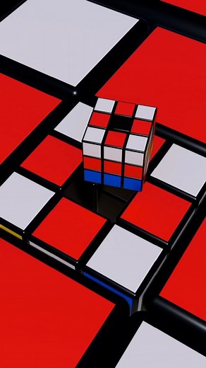 Rubik Cube Gap Filling #3d #3danimation #animation #3dmodeling #art #artist #blender #simulation #rigidbody #physics #cooleffects #looping #sfx #asmr #satisfying #oddlysatisfying #cycle #eevee #render #rubikcube | The3dartshow