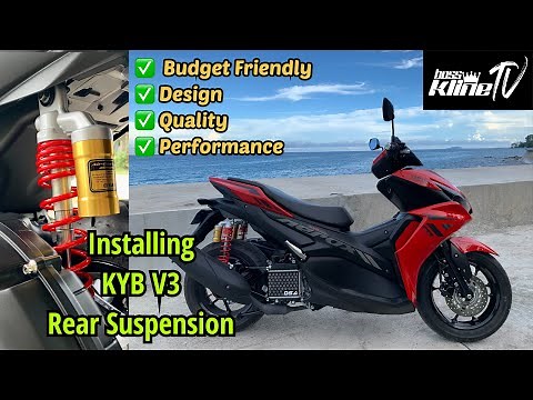 Installing KYB V3 Rear Shocks for Yamaha Aerox V2 / Nmax V2 and Performance Test 🔥🔥 bossklineTV