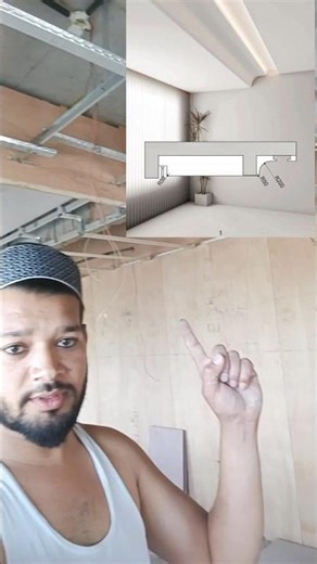 Learn how to make gypsum false ceiling by watching the video.#pop #youtubeshorts #viral#viralshorts