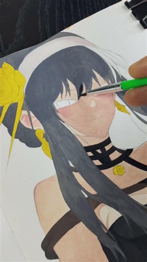 10 Day Of Anime Girl Drawing Challenge Day-1#anime #art #shorts