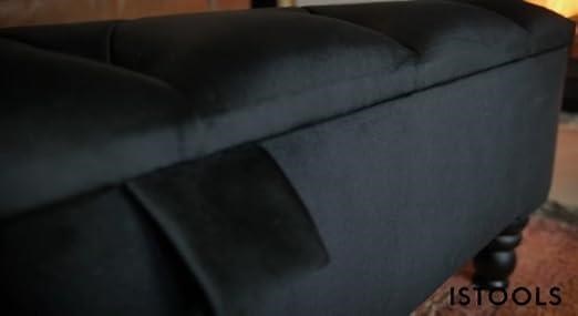 Ottoman Storage Box with Lid - Footstool for Living Room