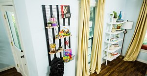 DIY Pegboard Bookshelf