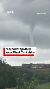 A 'tornado' has been spotted in Yorkshire. Footage has been shared across social media of the phenomenon, which could be seen on Monday evening, with users questioning if it was a real tornado or a funnel cloud. Find out more here: https://bbc.in/46RK7EO | BBC Yorkshire