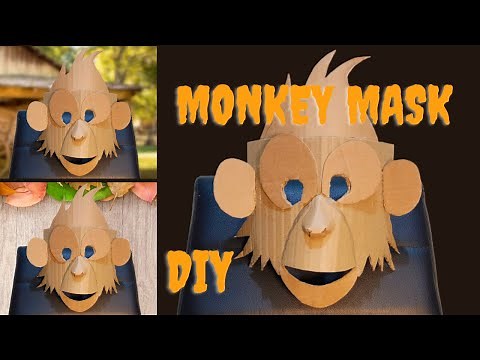 DIY Monkey Mask using Cardboard | Craft making fun ideas.