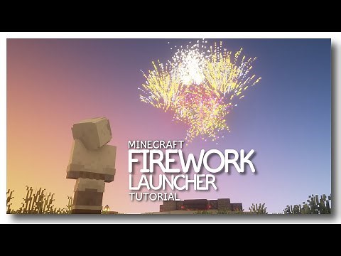 Minecraft: How to Make an Easy Rapid-Fire Firework Launcher!