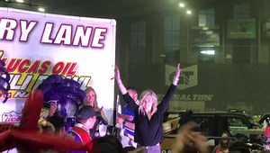 132K views · 790 reactions | KATELYN LARSON JUST SHOTGUNNED A BEER IN VICTORY LANE!!! | Chicagoland Speedway | Facebook
