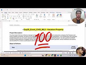 Exp25_Excel_Ch02_ML2 - Vacation Property | Excel Chapter 2: Grader Mid-Level 2 #ExcelChapter2 #exp25