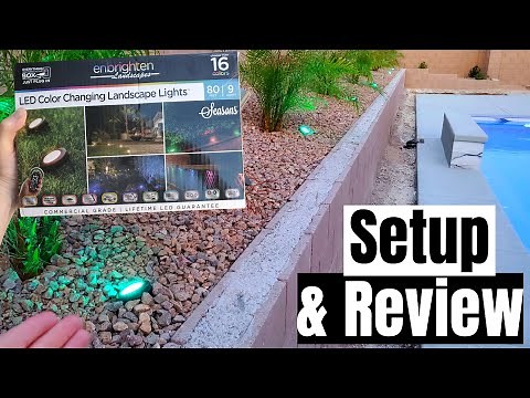 REMOTE LED LANDSCAPE LIGHT KIT - ENBRIGHTEN 9 LED 80 FOOT LIGHT KIT