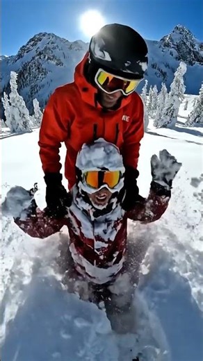 Buried Alive in Deep Snow! Intense Snowboard Rescue Caught on Camera