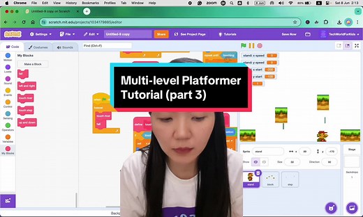 Scratch Tutorial: Multi-level Platformer Game Part 3
