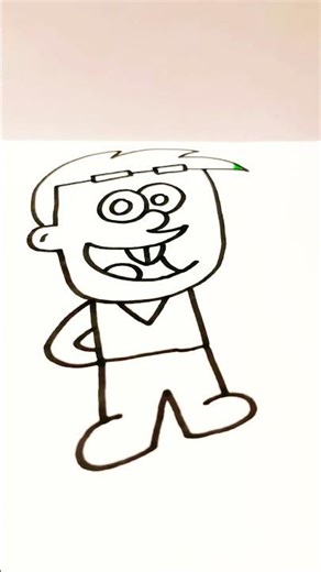 🔁 How to draw a easy Cartoon Boy step by step #art #shorts