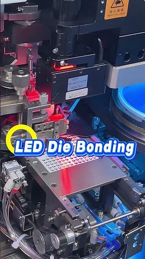 The First Step of LED Packaging: Die Bonding #shorts