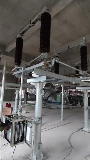 110kV Isolator Switch in Action ⚡ Real Operation #isolator switch#switchgear #factory