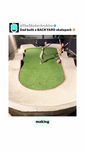 Dad built SKATEPARK for skater's BACKYARD 😭 #skateboarding