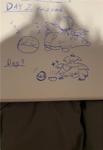 Day 3 of drawing a voltorb every day of 2026 I just noticed that I drew all of their eyes closed. I didn’t mean for that to happen #venusaur #voltorb #pokemon