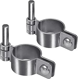 1-5/8'' Thick Gate Hinges, 304 Stainless Steel Chain Link Hinge, 2pcs Pipe Hinge for Farm Gates, Fits 1-5/8'' OD Post/Pipe, Chain Link Fence Parts