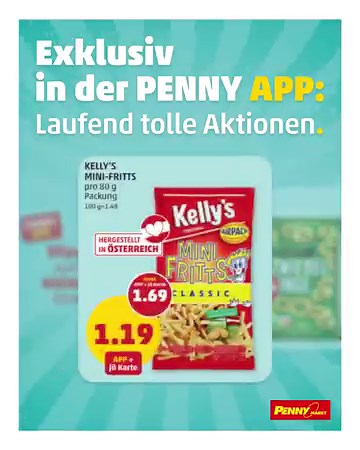 Jetzt PENNY APP herunterladen und APPklusive Angebote sichern!📲 3fach Ös auf den gesamten Einkauf sammeln und jede Woche exklusive Aktionen NUR in der PENNY App.🎉 Mit der PENNY App hast du einfach alles schnell zur Hand: Neueste Aktionen, News, attraktive Wochenangebote, exklusive Gutscheine, eine digitale Einkaufsliste, deine digitale jö Karte sowie einen Filialfinder inklusive Öffnungszeiten und Routen-Planer. Aktion gültig bis 13.03. ➡️ penny.at/app | Penny Markt Österreich