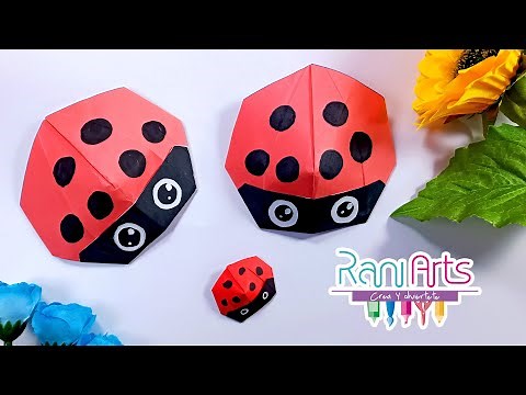 Cómo hacer una Mariquita / Catarina de papel 3D – 🐞 ORIGAMI FÁCIL - DIY 🐞