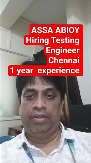 QA Automation Engineer Job 2026 | ASSA ABLOY Chennai | Java Selenium