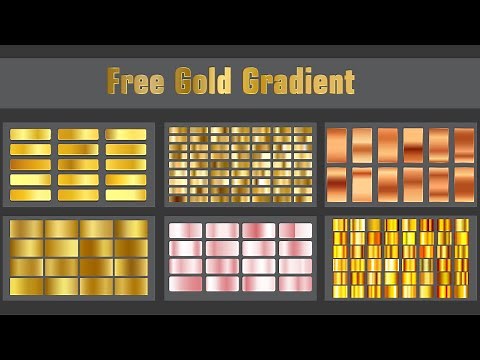 gold gradient illustrator-pack vector collection