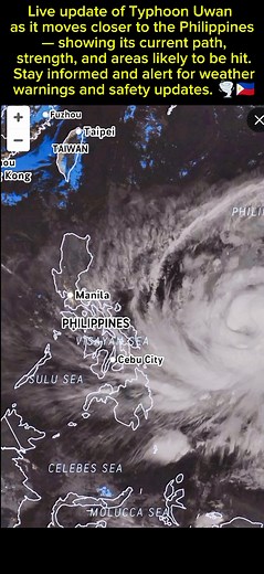 5 comments | Live update of Typhoon Uwan as it moves closer to the Philippines — showing its current path, strength, and areas likely to be hit. Stay informed and alert for weather warnings and safety updates.  #everyonefollowers #highlighteveryone | Jasjean Jasjean | Facebook