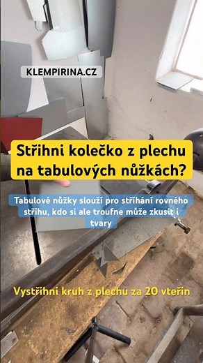 Vystřhni pravidelný kruh z plechu za 20 vteřin. Tabulové nůžky #nůžky #plech #dílna #stříhání #whell